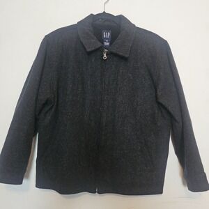 Gap Boys Kids Graohite Blazer Size 10 Large Zip Up Collared Preppy
